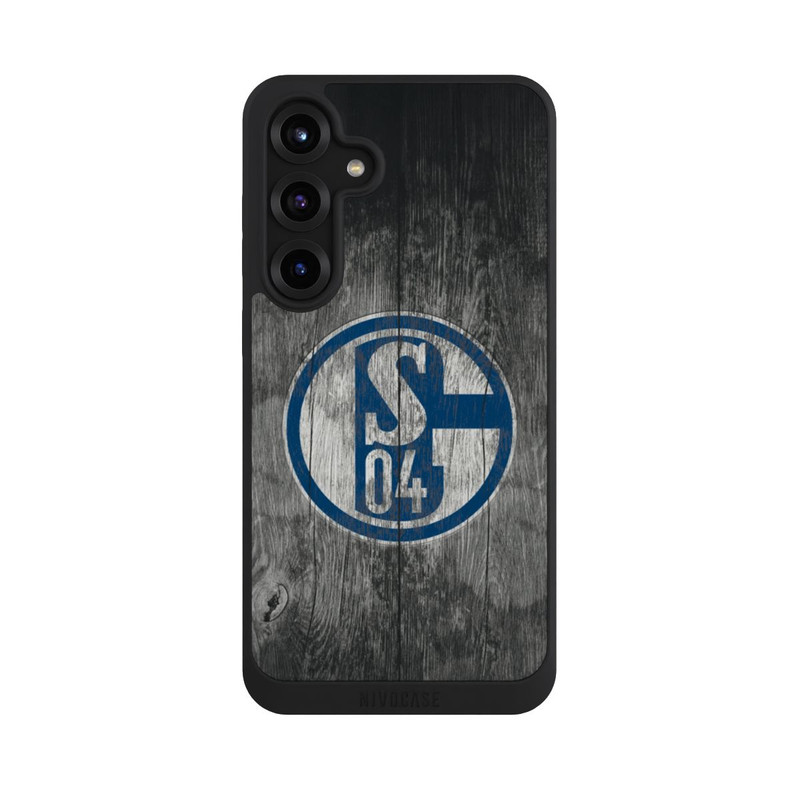 Galaxy S25 + NIVOpure Schalke 04 Holz Look