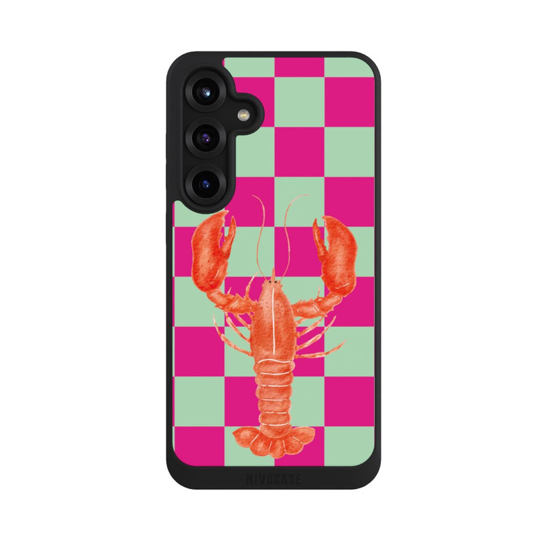 Galaxy S25 + NIVOpure Pink Checkers Lobster