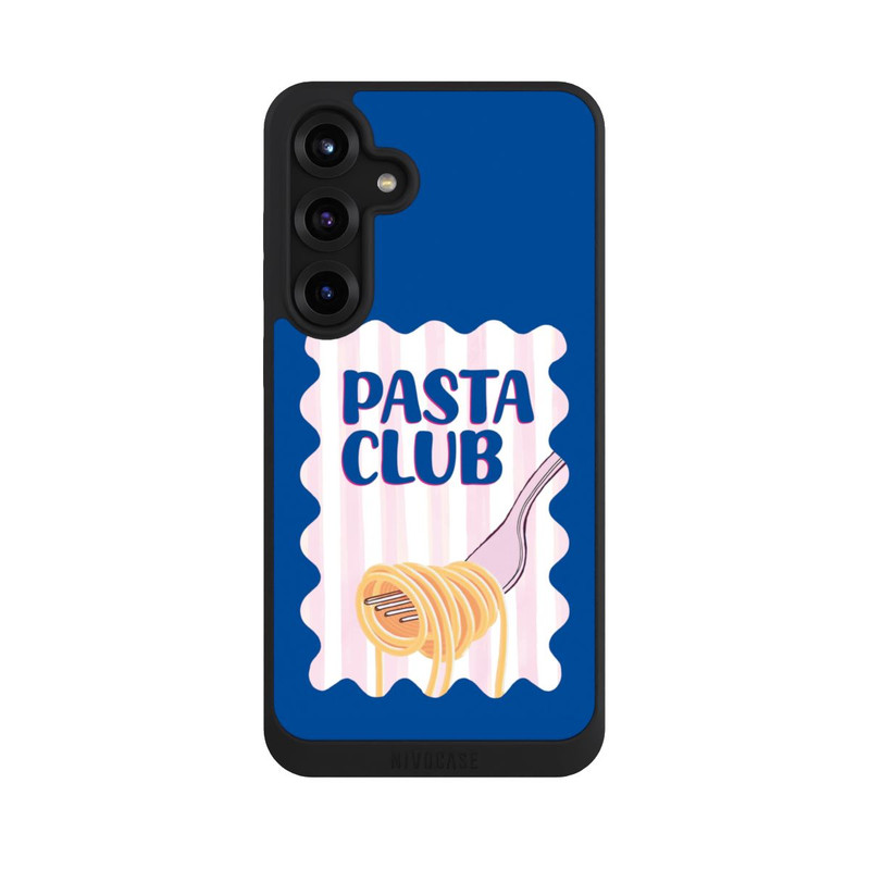 Galaxy S25 + NIVOpure Pasta Club in Blue and Pink