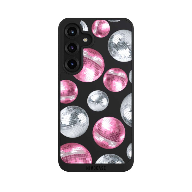 Galaxy S25 + NIVOpure Discokugel Show Pink Transparent