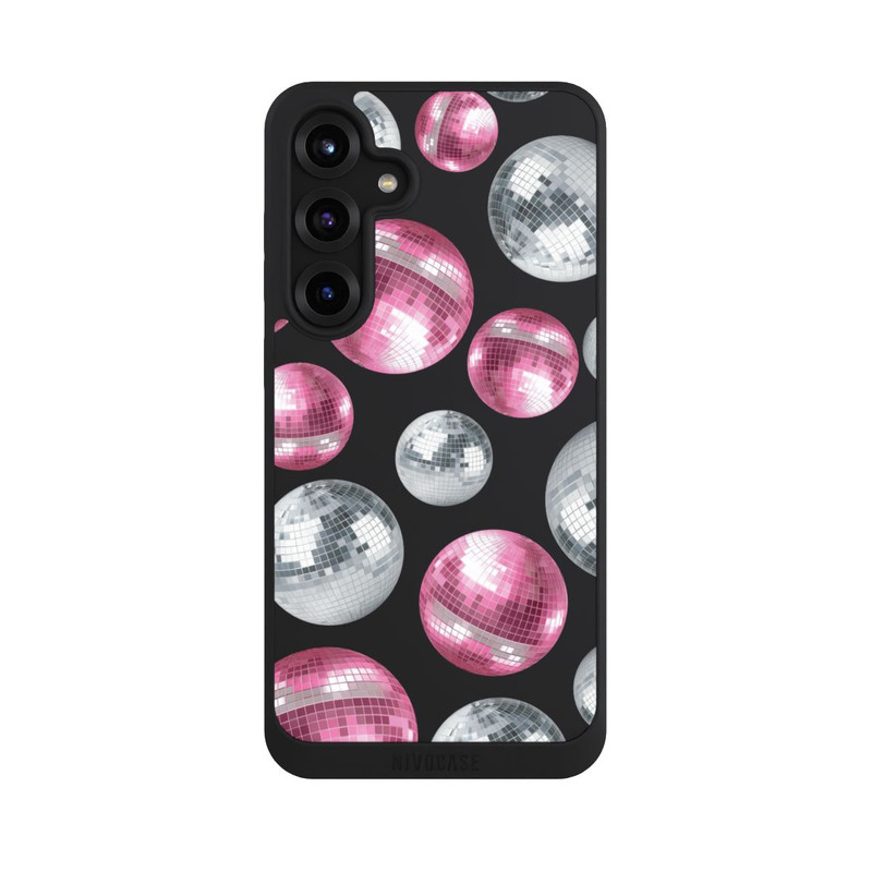Galaxy S25 + NIVOpure Discokugel Show Pink Transparent