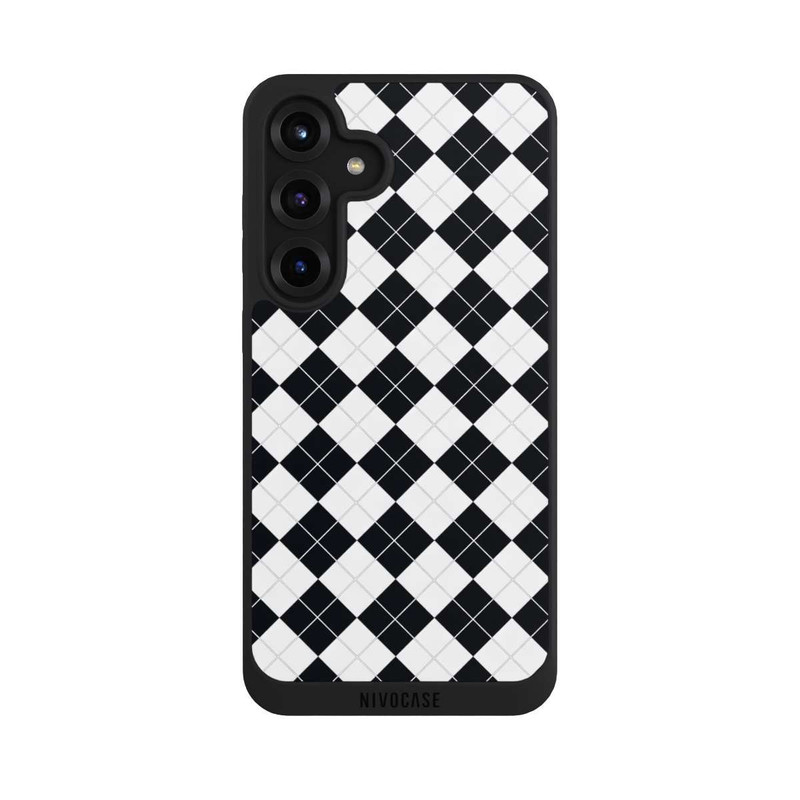 Galaxy S25 + NIVOpure Poloshirt Karo Look