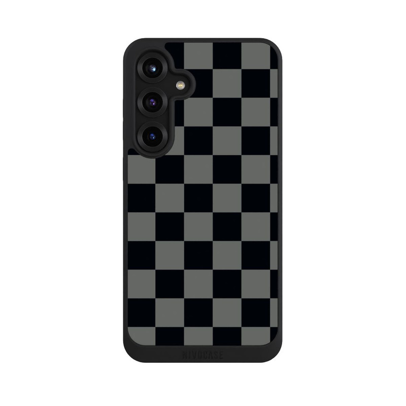 Galaxy S25 + NIVOpure Schachbrett Schwarz Grau