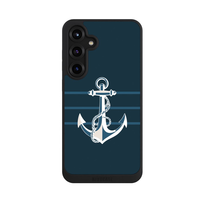 Galaxy S25 + NIVOpure Anchor Line Blue with AI