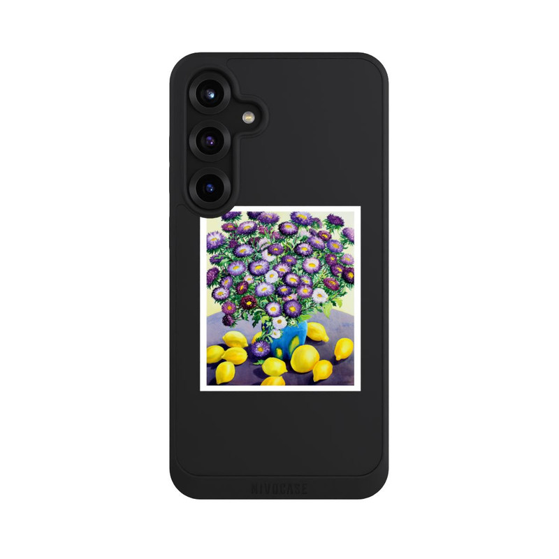 Galaxy S25 + NIVOpure Purple Asters and Lemons by Christopher Ryland