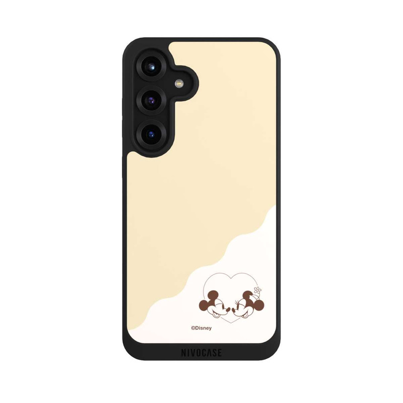 Galaxy S25 + NIVOpure Mickey and Minnie Love Heart Beige