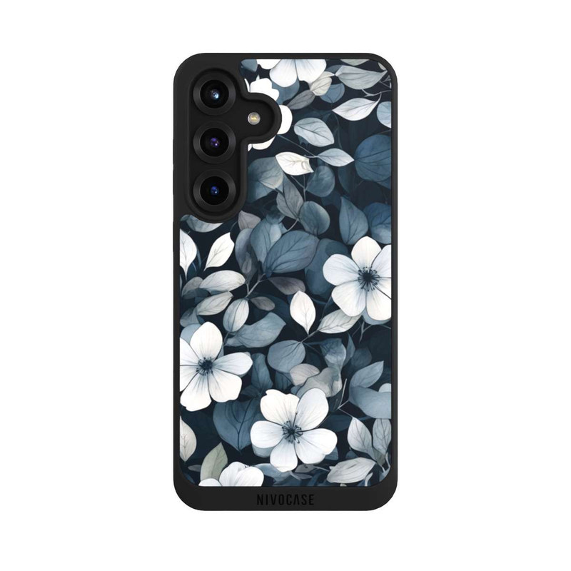 Galaxy S25 + NIVOpure Blaue Negativblumen mit KI