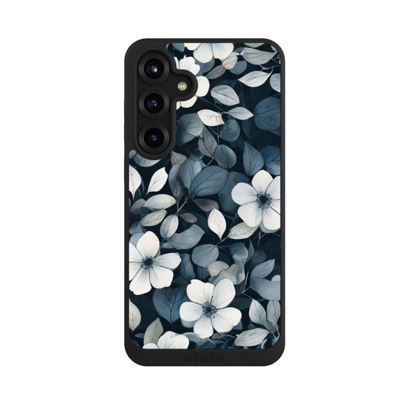 Galaxy S25 + NIVOpure Blaue Negativblumen mit KI