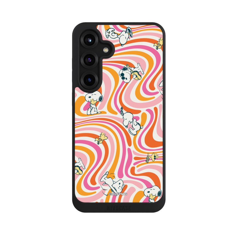 Galaxy S25 + NIVOpure Peanuts Hippie Pattern Orange