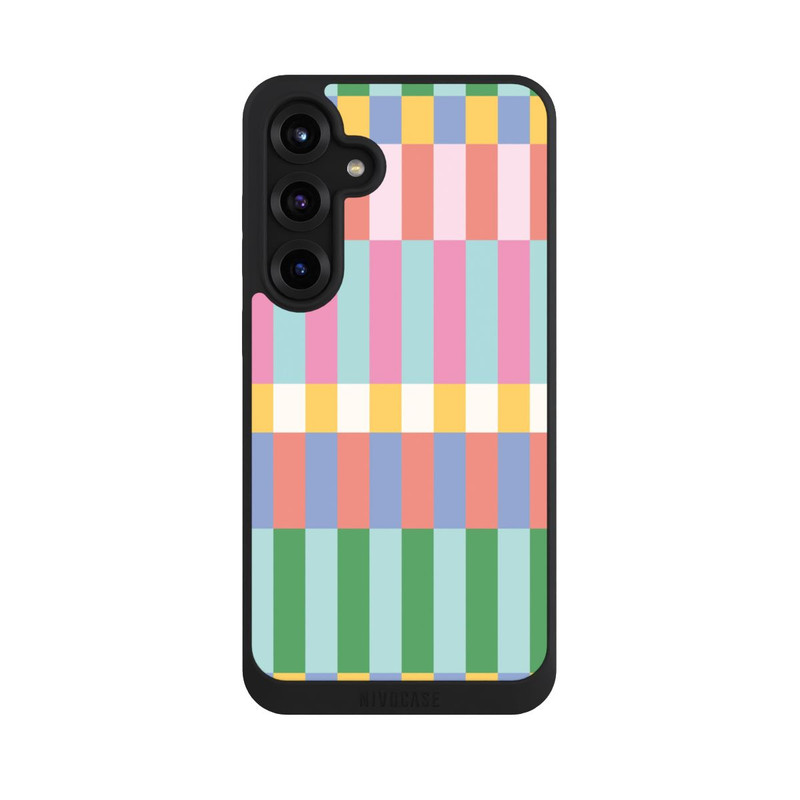 Galaxy S25 + NIVOpure Checked Theme Pastel