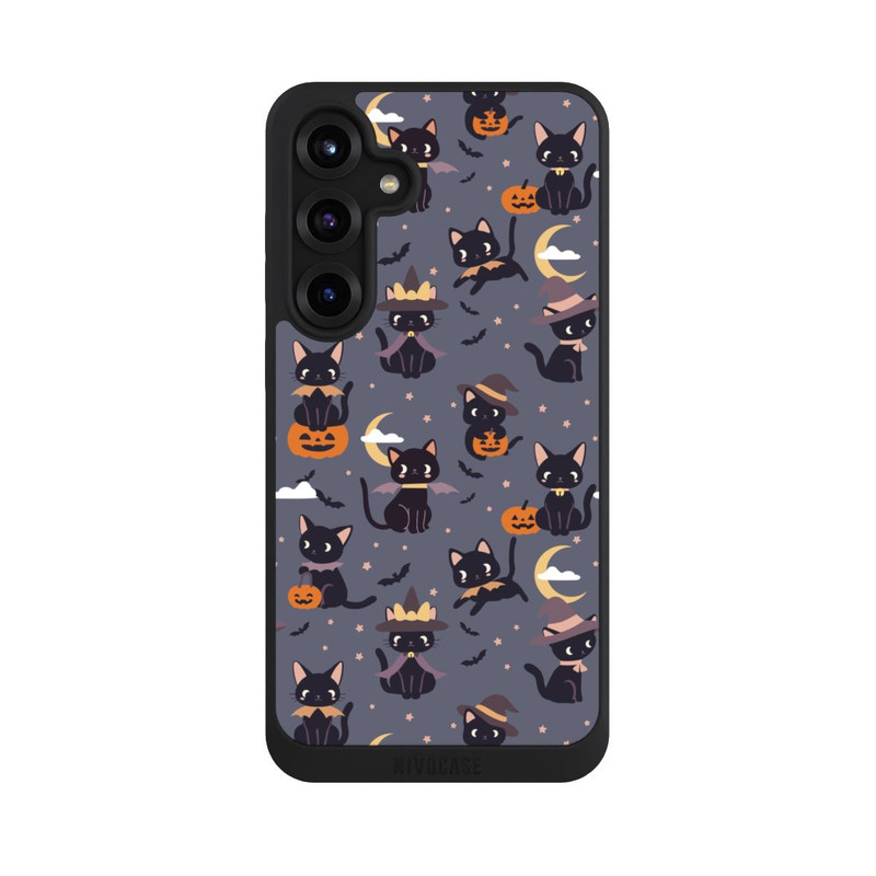 Galaxy S25 + NIVOpure Cute Halloween Witch Cats and Pumpkins