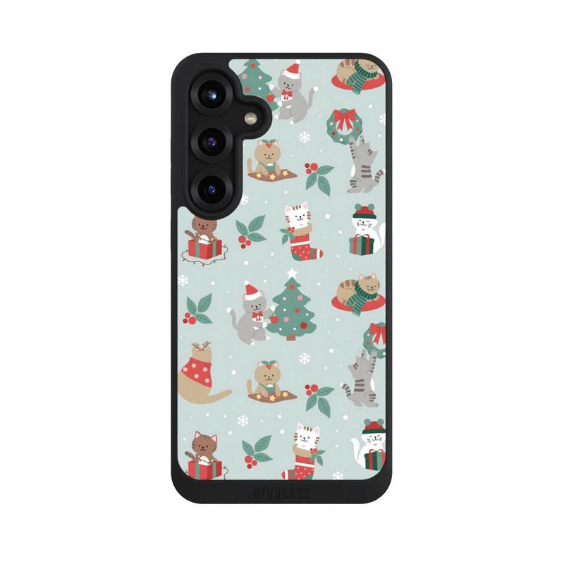 Galaxy S25 + NIVOpure Chats Festifs dans un Payage d'Hivernal