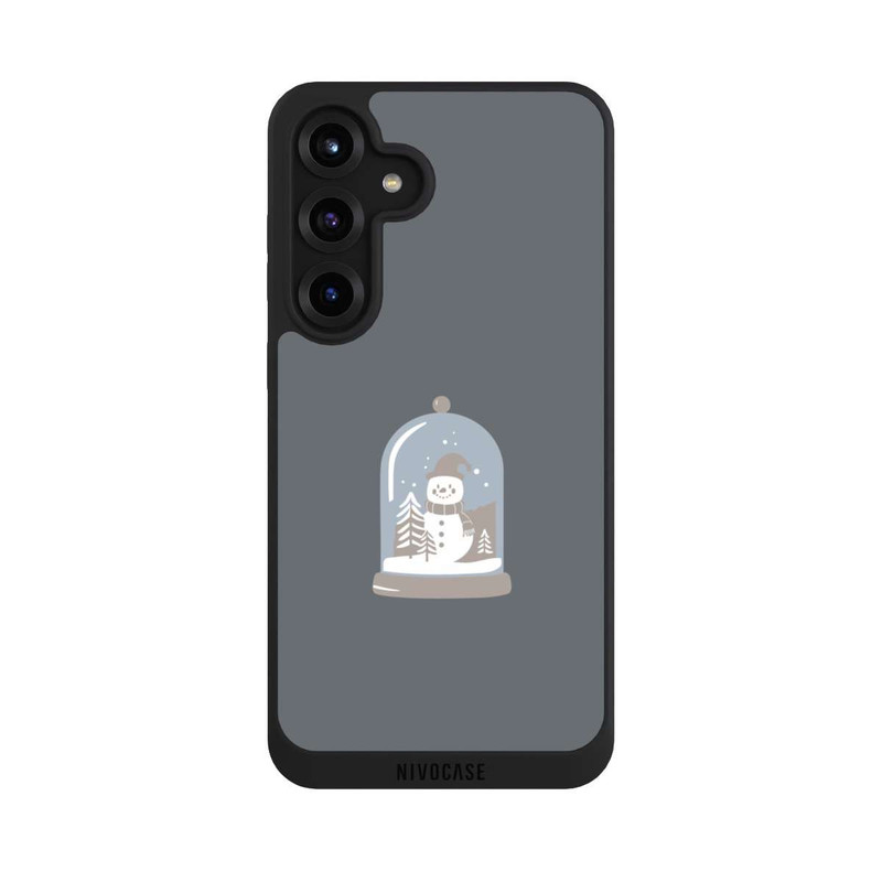 Galaxy S25 + NIVOpure Minimalistische Schneekugel mit Schneemann