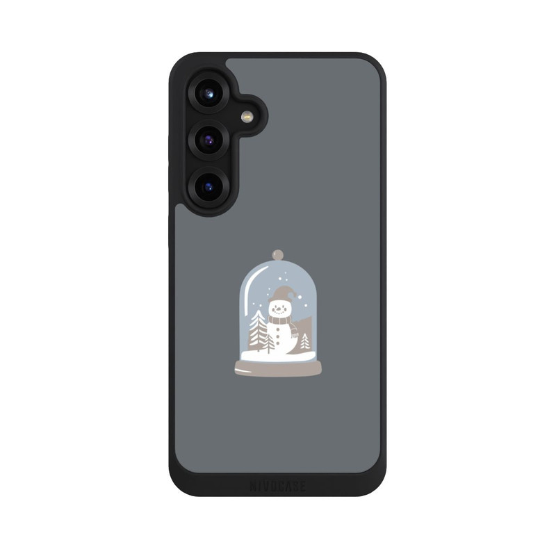 Galaxy S25 + NIVOpure Minimalistische Schneekugel mit Schneemann