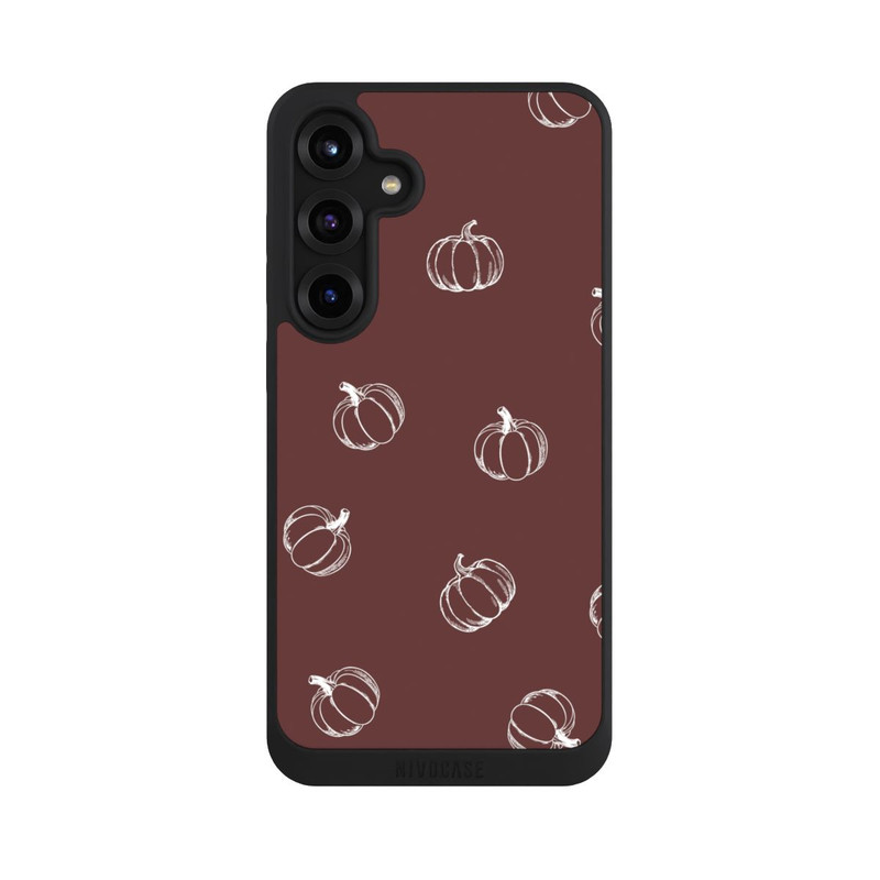Galaxy S25 + NIVOpure Kürbiszeit Muster Braun