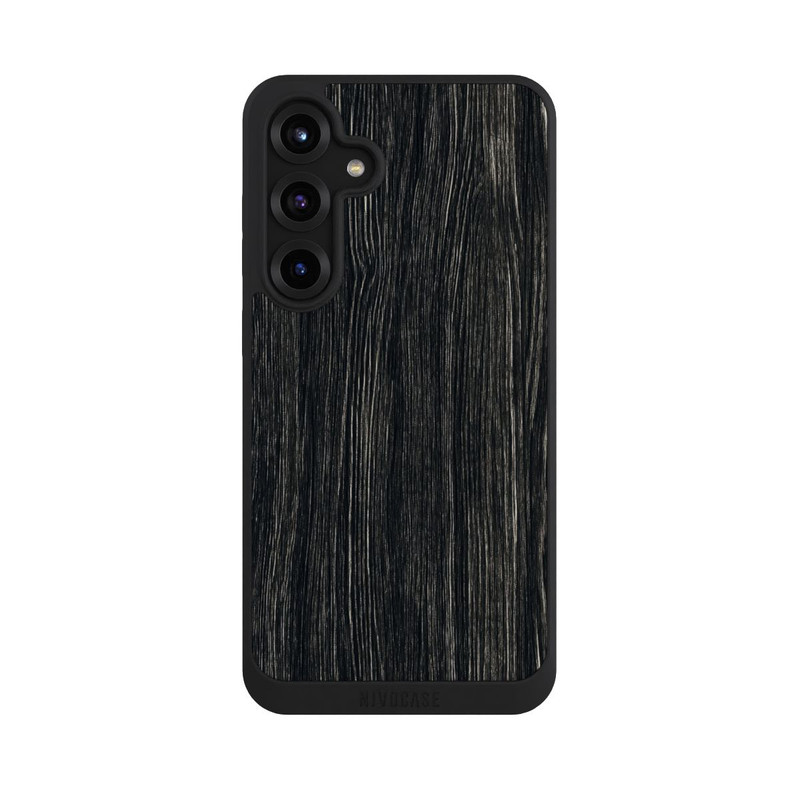 Galaxy S25 + NIVOpure Dunkle Holzstruktur