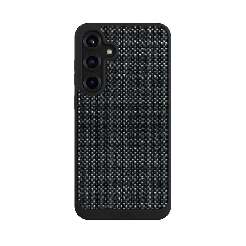 Galaxy S25 + NIVOpure Abstrakter schwarzer Stoff