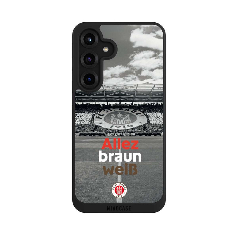 Galaxy S25 + NIVOpure FC St. Pauli Allez braun weiss