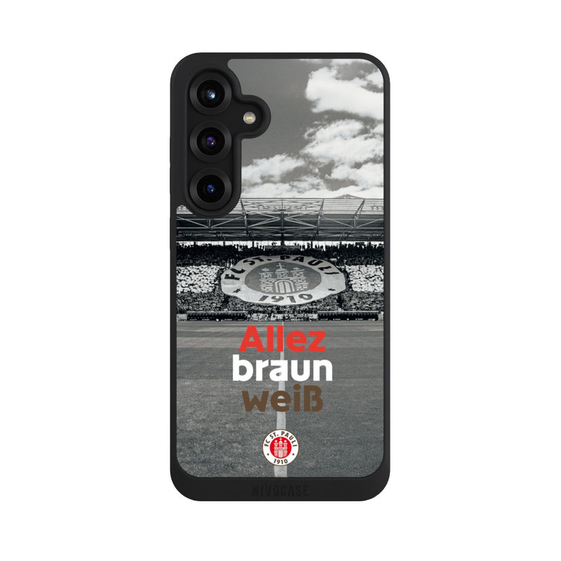Galaxy S25 + NIVOpure FC St. Pauli Allez braun weiss