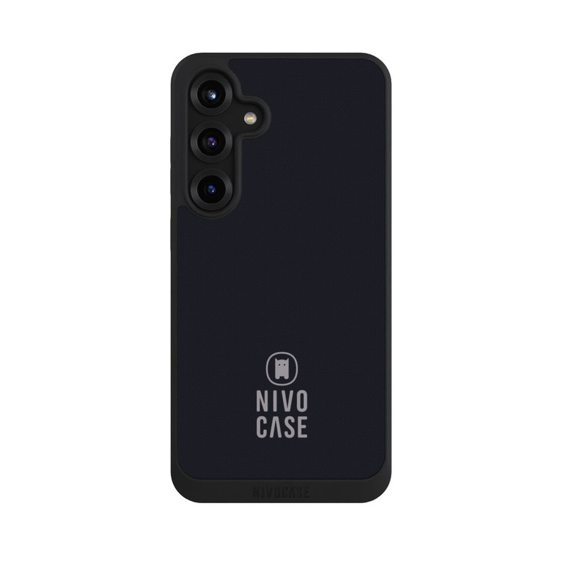 Galaxy S25 + NIVOpure Nivocase Logo Schwarz Grau