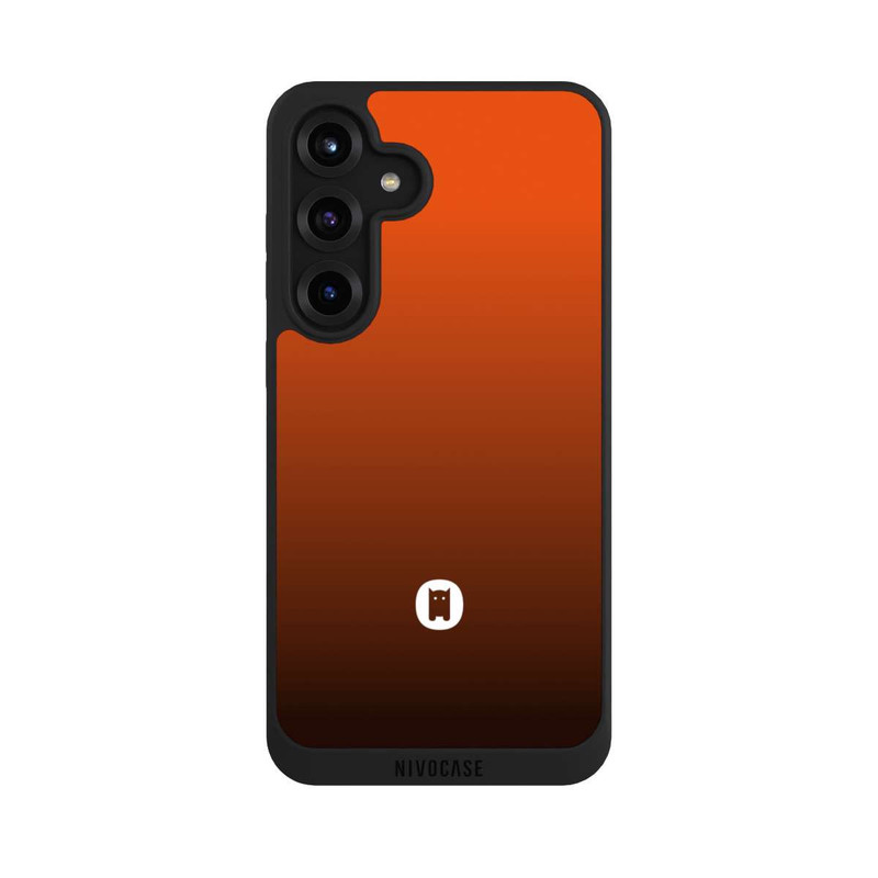 Galaxy S25 + NIVOpure Nivocase Farbverlauf Orange Schwarz