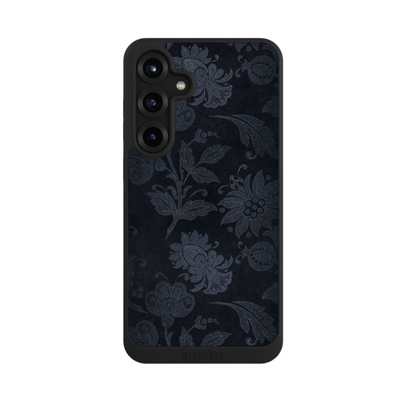 Galaxy S25 + NIVOpure Velours Floral Argenté