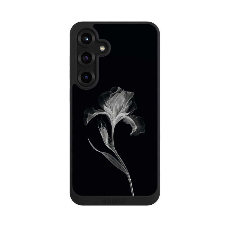 Galaxy S25 + NIVOpure Negativ Flower Grey on Black with AI