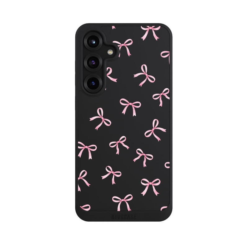 Galaxy S25 + NIVOpure Pink Bows transparent with AI