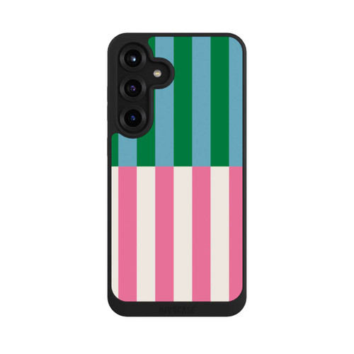 Samsung Galaxy S25+  NIVOpure Motif Rayé Vert Rose