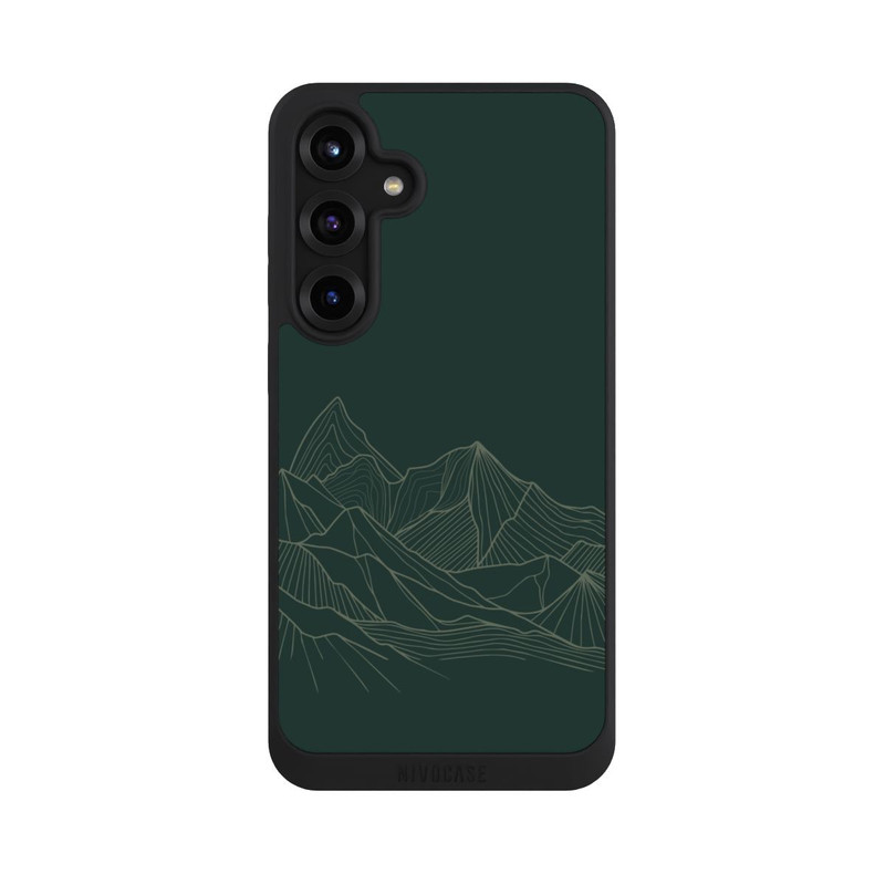 Galaxy S25 + NIVOpure Berg Line Art Grün