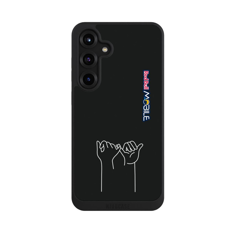 Galaxy S25 + NIVOpure Red Bull MOBILE Hände