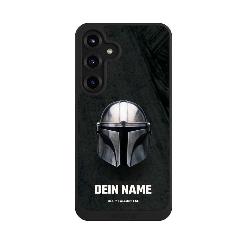 Galaxy S25 + NIVOpure Star Wars Mandalorian Black Helmet Personalisierbar