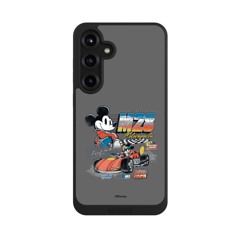 Galaxy S25 + NIVOpure Micky Maus Rennfahrer Auto M28