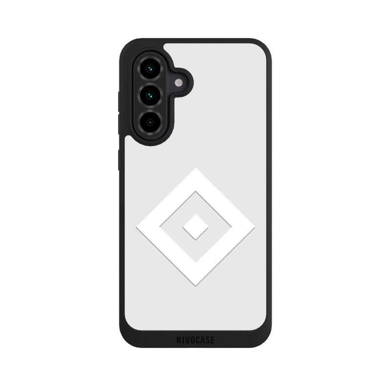 Galaxy A36 5G NIVOpure Logo en forme de losange sur fond gris HSV