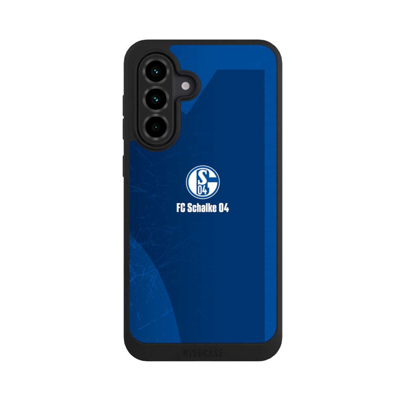 Galaxy A36 5G NIVOpure Schalke 04 Blauer Hintergrund Mit Logo