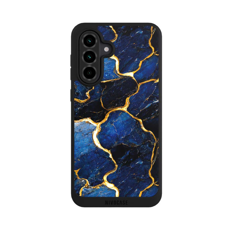 Galaxy A36 5G NIVOpure Couches d'impression en marbre bleu et or