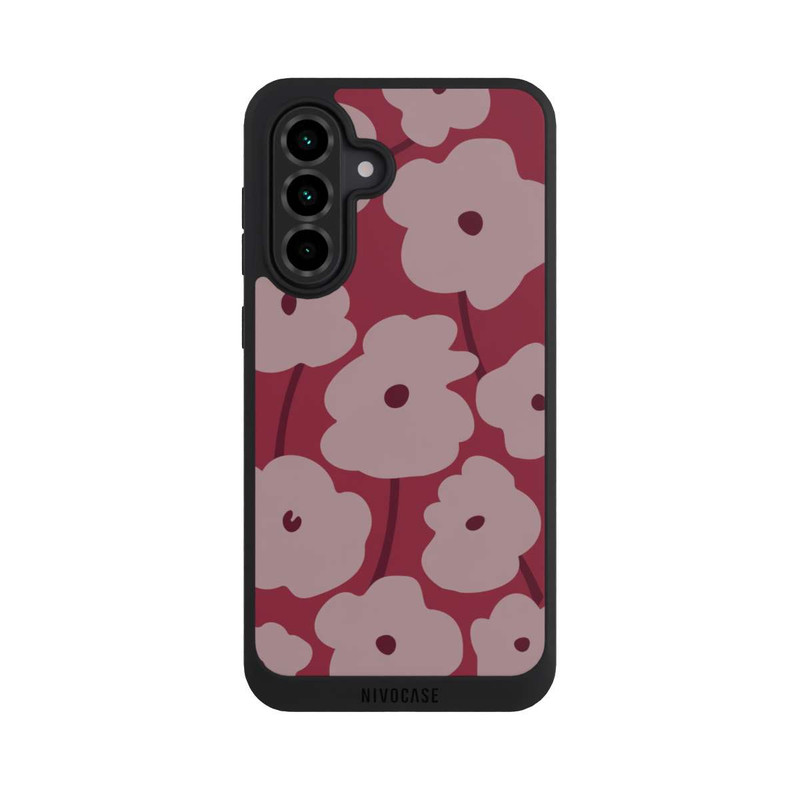 Galaxy A36 5G NIVOpure Minimalistische Blumen Bordeaux