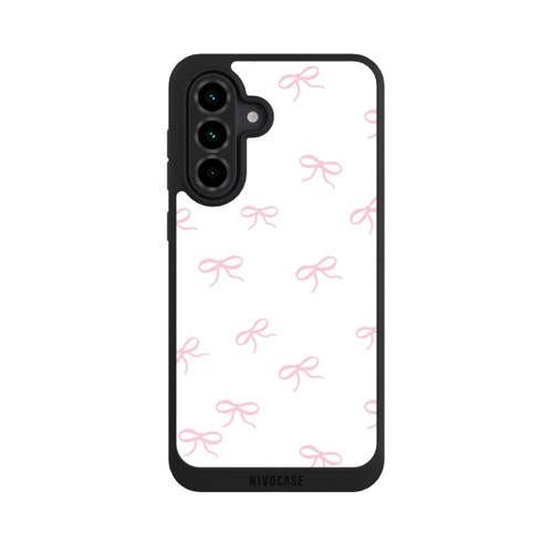 Samsung Galaxy A36 5G NIVOpure Schleifen Muster Rosa Weiß