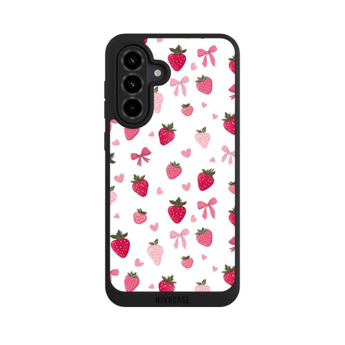 Samsung Galaxy A36 5G NIVOpure Erdbeer Herz Schleifen Muster Pink