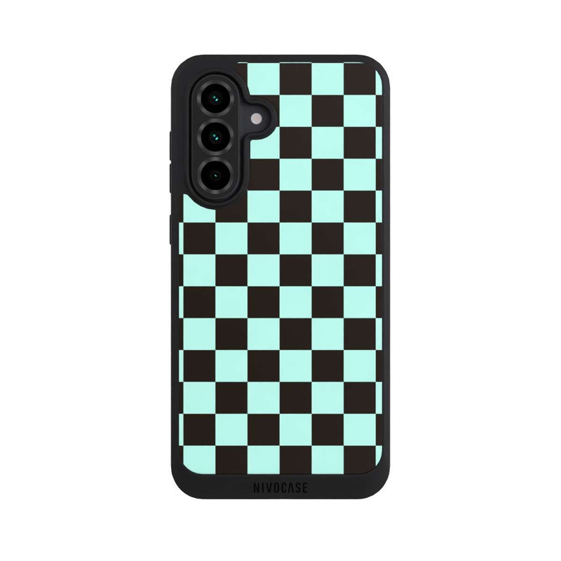 Galaxy A36 5G NIVOpure Checked Pattern Blue Brown