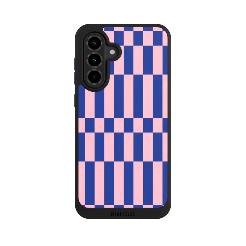 Galaxy A36 5G NIVOpure Checked Abstract Bold Electric Blue and Pink Color Block