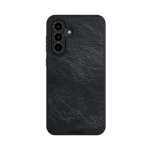 Samsung Galaxy A36 5G NIVOpure Schwarzer Lederlook Hintergrund