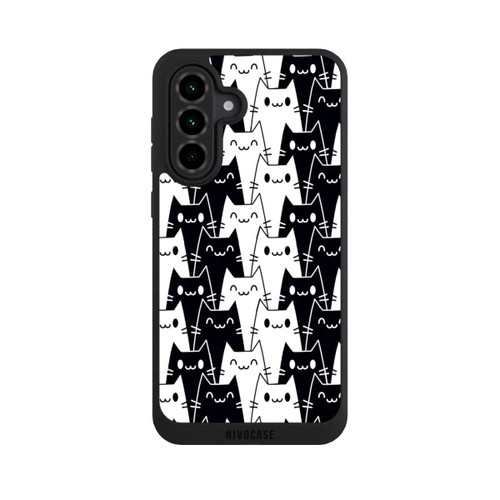 Samsung Galaxy A36 5G NIVOpure Katzentapete Schwarz Weiß