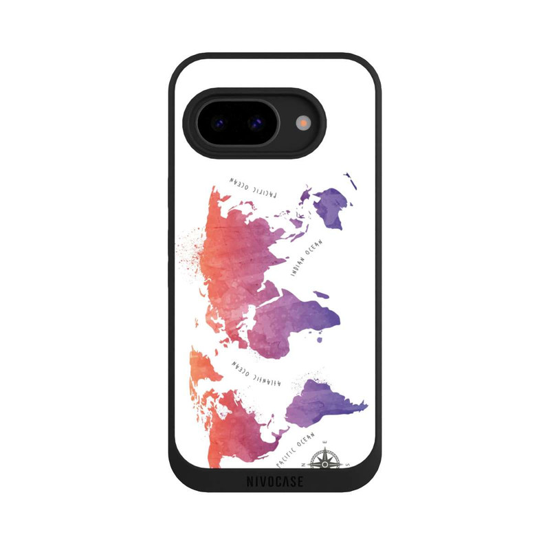 Pixel 9a NIVOpure Worldmap (Watercolor) white