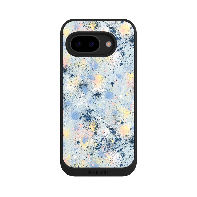 Pixel 9 a NIVOpure Tintentropfen Staub Textur Blau