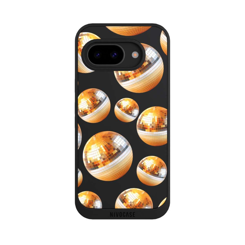 Pixel 9a NIVOpure Disco Ball Party Gold Orange Transparent with AI