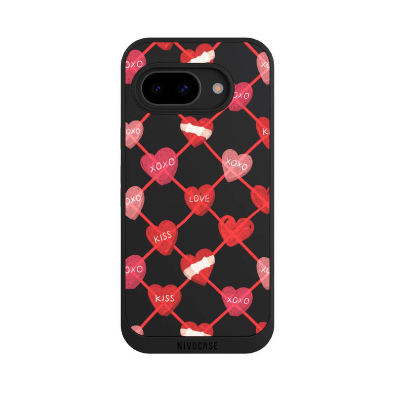Pixel 9a NIVOpure Herz Muster XOXO Rot
