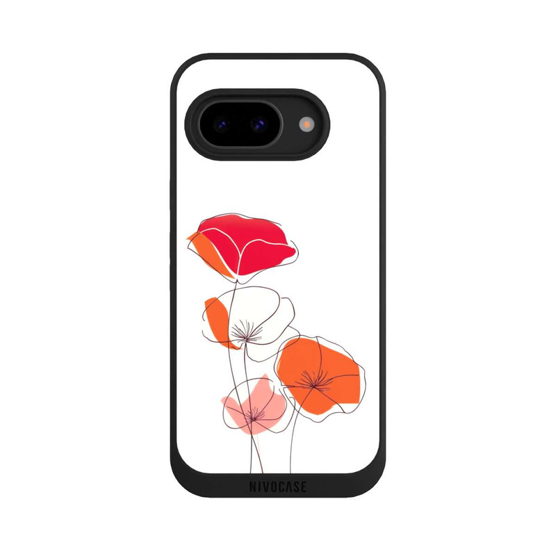 Pixel 9a NIVOpure Poppies Line Art