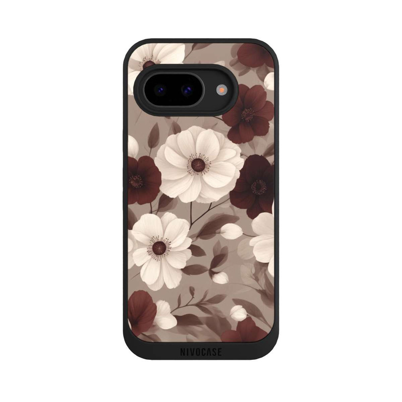 Pixel 9a NIVOpure Negative Flower Bordeaux White with AI