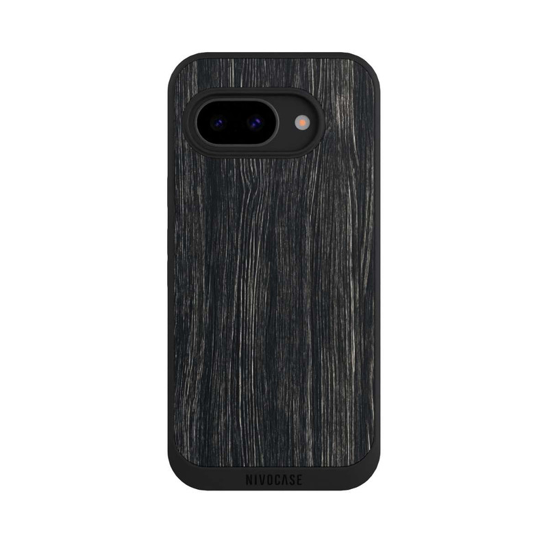 Pixel 9 a NIVOpure Dunkle Holzstruktur